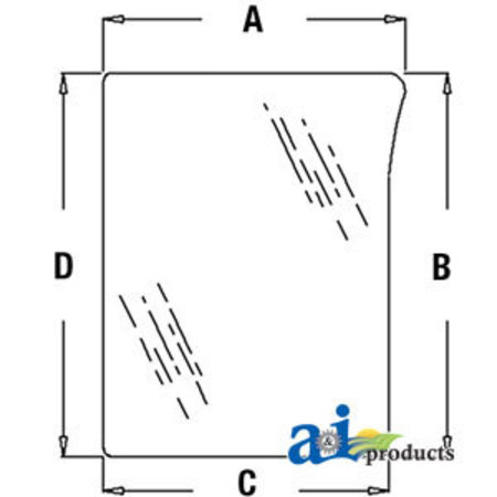 A & I PRODUCTS Glass, Front, Lower (RH) 37.5" x23" x2" A-L78534